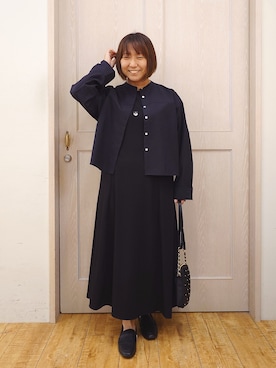 「Lee（リー）のアイテム（バッグ）」を使った、とろろさん（レディース・153cm）の秋コーディネート