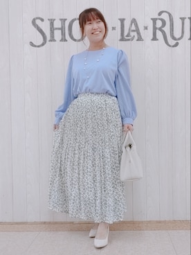 「SHOO・LA・RUE（シューラルー）の◆【入卒/消臭/耐滑】ポインテッドヒールパンプス（パンプス）」を使った、とろろさん（レディース・153cm）の春コーディネート