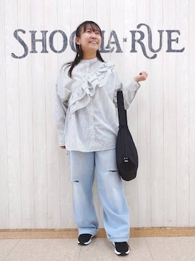 「Cutie Blonde（キューティーブロンド）のアイテム（デニムパンツ）」を使った、とろろさん（レディース・153cm）の春コーディネート