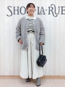 「DRESKIP（ドレスキップ）のアイテム（ブルゾン）」を使った、とろろさん（骨格ストレート・レディース・153cm）の冬コーディネート