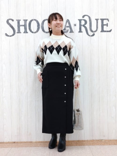 【定価26,400円】新品　タグ付き　ラッセルノ　ニット 洗える/セットアップ可】 着る度うっとり もちもちチェック柄ニット