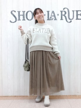 「ナチュラル」｜とろろさん（骨格ストレート・レディース・153cm）の冬コーディネート