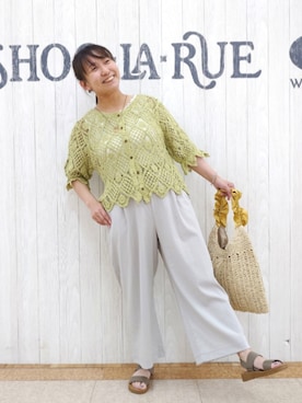 「アイテム（カーディガン/ボレロ）」を使った、とろろさん（レディース・153cm）の夏コーディネート