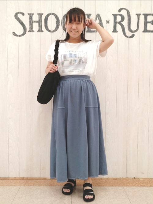 セール】【UV】大人上品な 配色ステッチ フレアスカート（スカート  