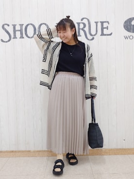「アイテム（カーディガン/ボレロ）」を使った、とろろさん（レディース・153cm）の夏コーディネート