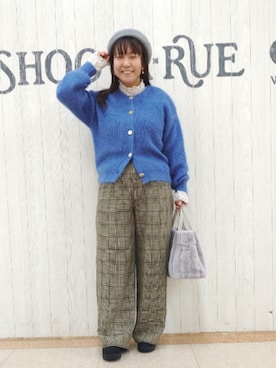 「アイテム（ハンチング/ベレー帽）」を使った、とろろさん（レディース・153cm）の秋コーディネート