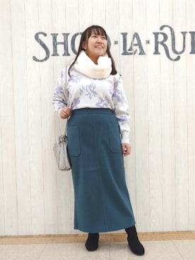 「アイテム（ネックウォーマー/スヌード）」を使った、とろろさん（レディース・153cm）の秋コーディネート