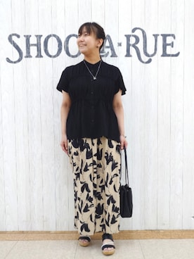 「ティアードブラウス」｜とろろさん（レディース・153cm）の夏コーディネート