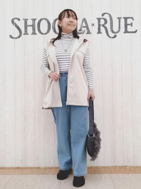「ペインターパンツ」｜「アイテム（ブーツ）」を使った、とろろさん（レディース・153cm）の秋コーディネート