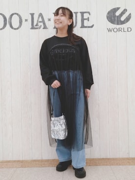 「ペインターパンツ」｜「アイテム（ブーツ）」を使った、とろろさん（レディース・153cm）の秋コーディネート