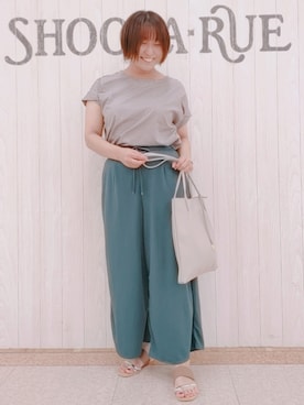 「DRESKIP（ドレスキップ）のアイテム（サンダル）」を使った、とろろさん（レディース・153cm）の夏コーディネート