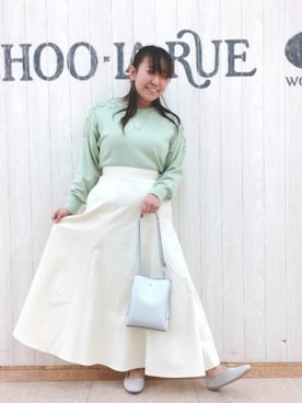 「アイテム（その他シューズ、グレー系）」を使った、とろろさん（レディース・153cm）の春コーディネート