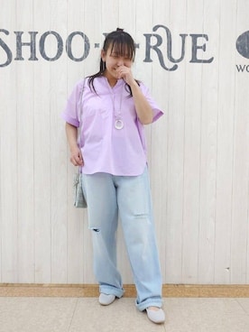 「Cutie Blonde（キューティーブロンド）のアイテム（デニムパンツ）」を使った、とろろさん（レディース・153cm）の春コーディネート
