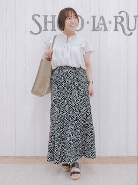 「DRESKIP（ドレスキップ）のアイテム（サンダル）」を使った、とろろさん（レディース・153cm）の夏コーディネート