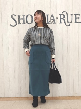 「ナロースカート」｜とろろさん（レディース・153cm）の秋コーディネート