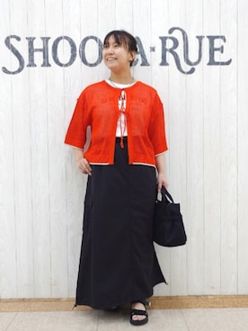 「アイテム（その他トップス、レッド系）」を使った、とろろさん（レディース・153cm）の秋コーディネート