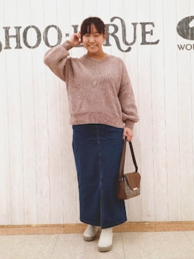 「ナチュラル」｜とろろさん（骨格ストレート・レディース・153cm）の冬コーディネート