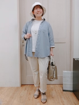 「DRESKIP（ドレスキップ）のアイテム（ハット）」を使った、とろろさん（レディース・153cm）の春コーディネート