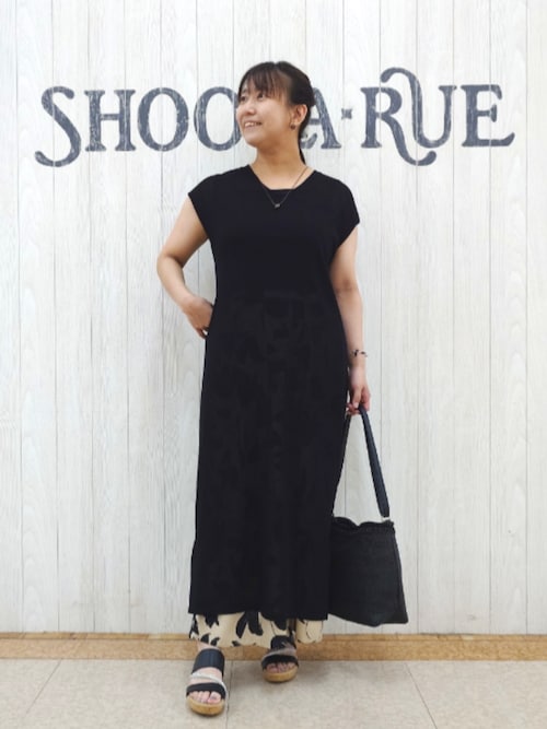 crewre クルーレ　シアーニットストレートワンピース　ブラック　 short crewre online shop / シアーニットストレートワンピース