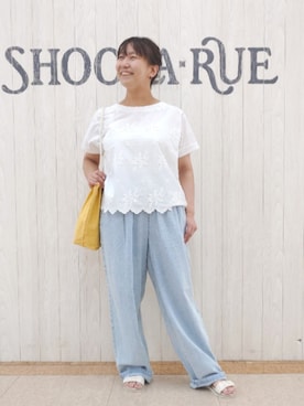 「刺繍」｜とろろさん（レディース・153cm）の夏コーディネート