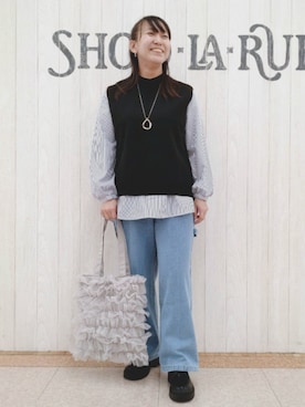 「ペインターパンツ」｜「アイテム（ブーツ）」を使った、とろろさん（レディース・153cm）の秋コーディネート