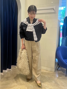 「アイテム（ブルゾン）」を使った、nol   suzukiさん（レディース・157cm）の秋コーディネート
