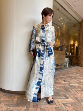 「BEARDSLEY（ビアズリー）のアイテム（ワンピース/ドレス）」を使った、ma14yさん（レディース・159cm）の秋コーディネート