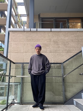 「URBAN RESEARCH DOORS（アーバンリサーチドアーズ）のL.L.Bean JAPAN EDITION　UNION LONG SLEEVE STRIPE T-SHIRTS（Tシャツ/カットソー、ブラック系）」を使った、tsubakiさん（メンズ・178cm）の秋コーディネート