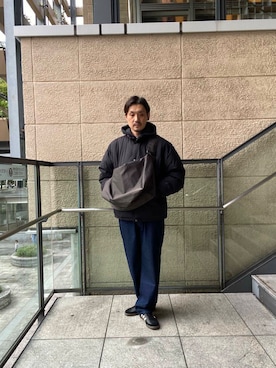 「YAKPAK（ヤックパック）の『別注』YAKPAK×DOORS　SHOULDER BAG（ショルダーバッグ）」を使った、tsubakiさん（メンズ・178cm）の秋コーディネート