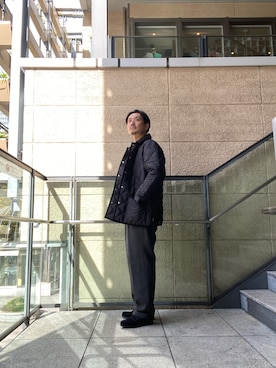 「アイテム（スラックス）」を使った、tsubakiさん（メンズ・178cm・40代）の秋コーディネート