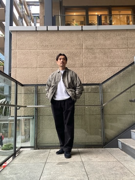 「アイテム（ナイロンジャケット）」を使った、tsubakiさん（メンズ・178cm・40代）の秋コーディネート