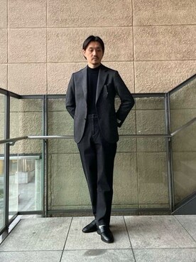 「アイテム（スーツジャケット）」を使った、tsubakiさん（メンズ・178cm）の冬コーディネート