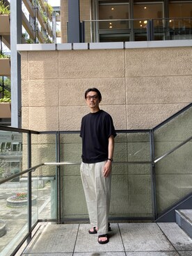 「カットオフ」｜「アイテム（サンダル）」を使った、tsubakiさん（メンズ・178cm）の夏コーディネート