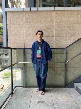「アイテム（デニムジャケット）」を使った、tsubakiさん（メンズ・178cm）の夏コーディネート