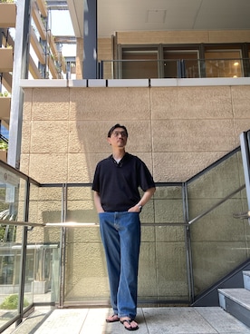 「URBAN RESEARCH DOORS（アーバンリサーチドアーズ）のLEVI’S　565 97 LOOSE STRAIGHT（デニムパンツ、ブルー系）」を使った、tsubakiさん（メンズ・178cm）の夏コーディネート