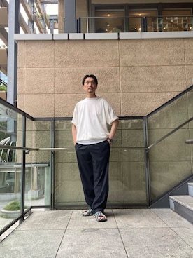 「アイテム（サンダル）」を使った、tsubakiさん（メンズ・178cm）の夏コーディネート