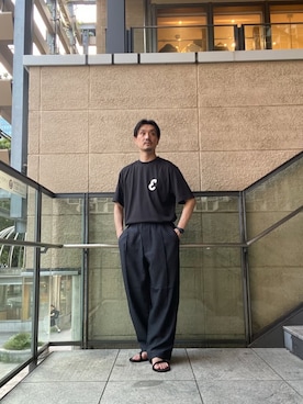 「アイテム（スラックス）」を使った、tsubakiさん（メンズ・178cm・40代）の夏コーディネート