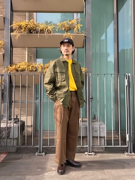 「patagonia」｜「アイテム（ミリタリージャケット）」を使った、tsubakiさん（メンズ・178cm）の冬コーディネート
