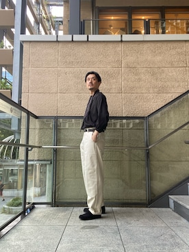 「アイテム（ドレスシューズ）」を使った、tsubakiさん（メンズ・178cm・40代）の秋コーディネート