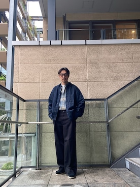 「アイテム（チノパンツ）」を使った、tsubakiさん（メンズ・178cm）の秋コーディネート
