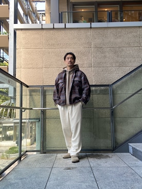 「アイテム（サンダル）」を使った、tsubakiさん（メンズ・178cm）の秋コーディネート