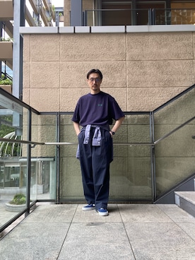 「URBAN RESEARCH DOORS（アーバンリサーチドアーズ）のL.L.Bean JAPAN EDITION　UNION SHORT SLEEVE T-SHIRTS（Tシャツ/カットソー、ブルー系）」を使った、tsubakiさん（メンズ・178cm）の春コーディネート