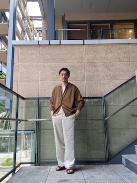 「URBAN RESEARCH DOORS（アーバンリサーチドアーズ）のアイテム（タンクトップ）」を使った、tsubakiさん（メンズ・178cm）の秋コーディネート