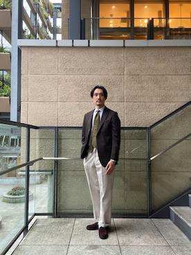 「スエードローファー」｜tsubakiさん（メンズ・178cm）の夏コーディネート