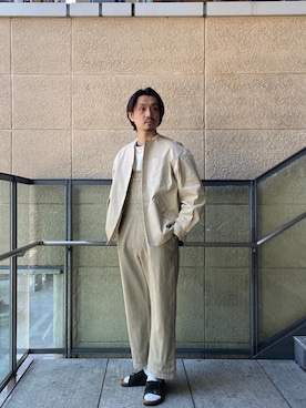 「URBAN RESEARCH DOORS」｜「アイテム（オールインワン・サロペット）」を使った、tsubakiさん（メンズ・178cm）の冬コーディネート
