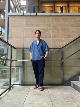 「アイテム（その他パンツ）」を使った、tsubakiさん（メンズ・178cm）の夏コーディネート