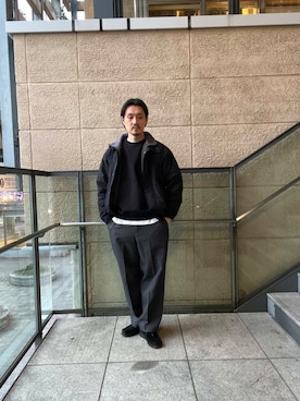 「clarks」｜「アイテム（ブルゾン）」を使った、tsubakiさん（メンズ・178cm）の冬コーディネート