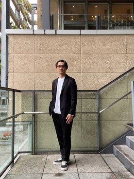 フォーマルスーツ 小物を使った ジャージ素材 のメンズ人気ファッションコーディネート Wear