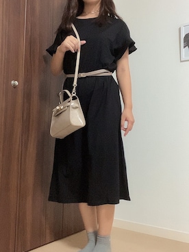 「黒ワンピ」｜「アイテム（その他）」を使った、star🌟さん（レディース・157cm）の夏コーディネート