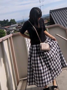 「SCROLLのアイテム」を使った、nayu0920さん（レディース・161cm）の夏コーディネート